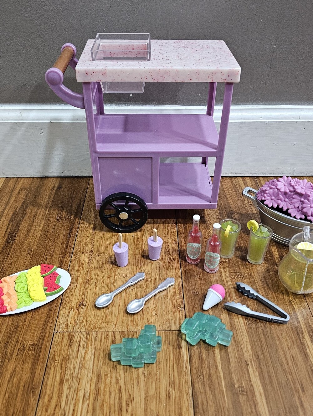 Our Generation Patio Trolley: Summer Treats Serving Cart for 18” Dolls
